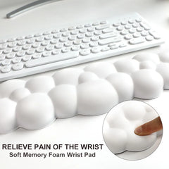 Mouse pad with wrist rest keyboard cloud anti-slip memory foam desktop office gamer mouse wrist rest