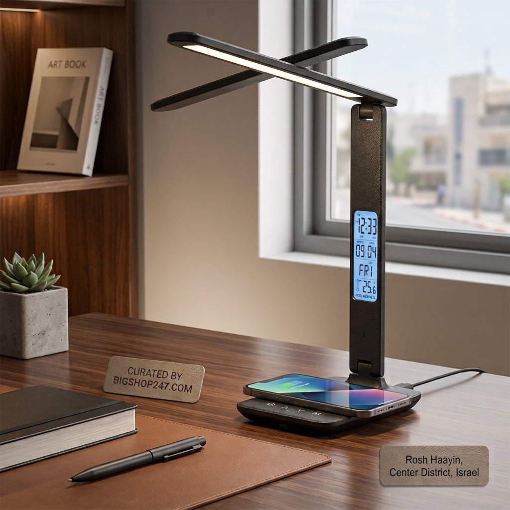 LumiCharge – Lámpara de escritorio LED multifunción y cargador inalámbrico