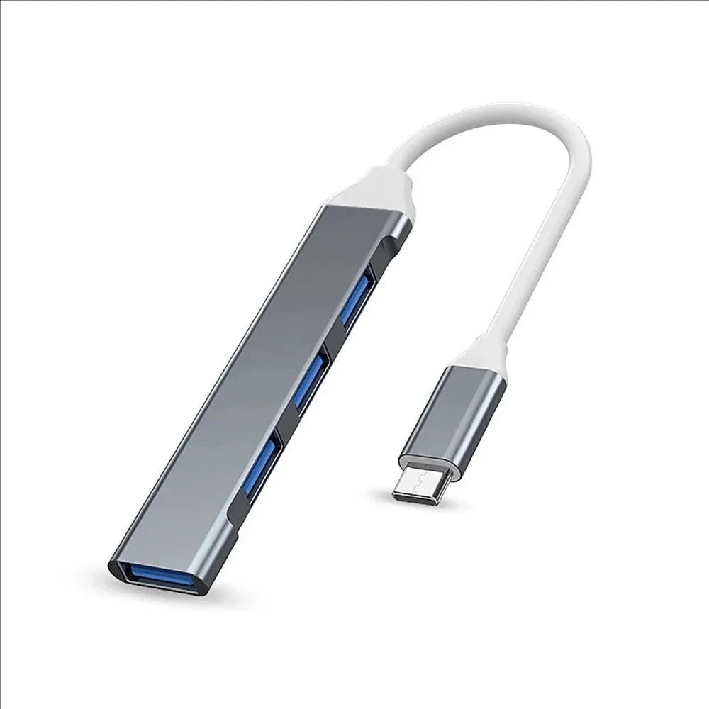 USB Type C HUB MINI USB Multi 4 Port 4 in 1 Aluminum Alloy Splitter Adapter OTG For Samsung Macbook Pro Air PC Notebook