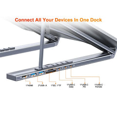 8-in-1 USB-C Aluminium Docking Stand