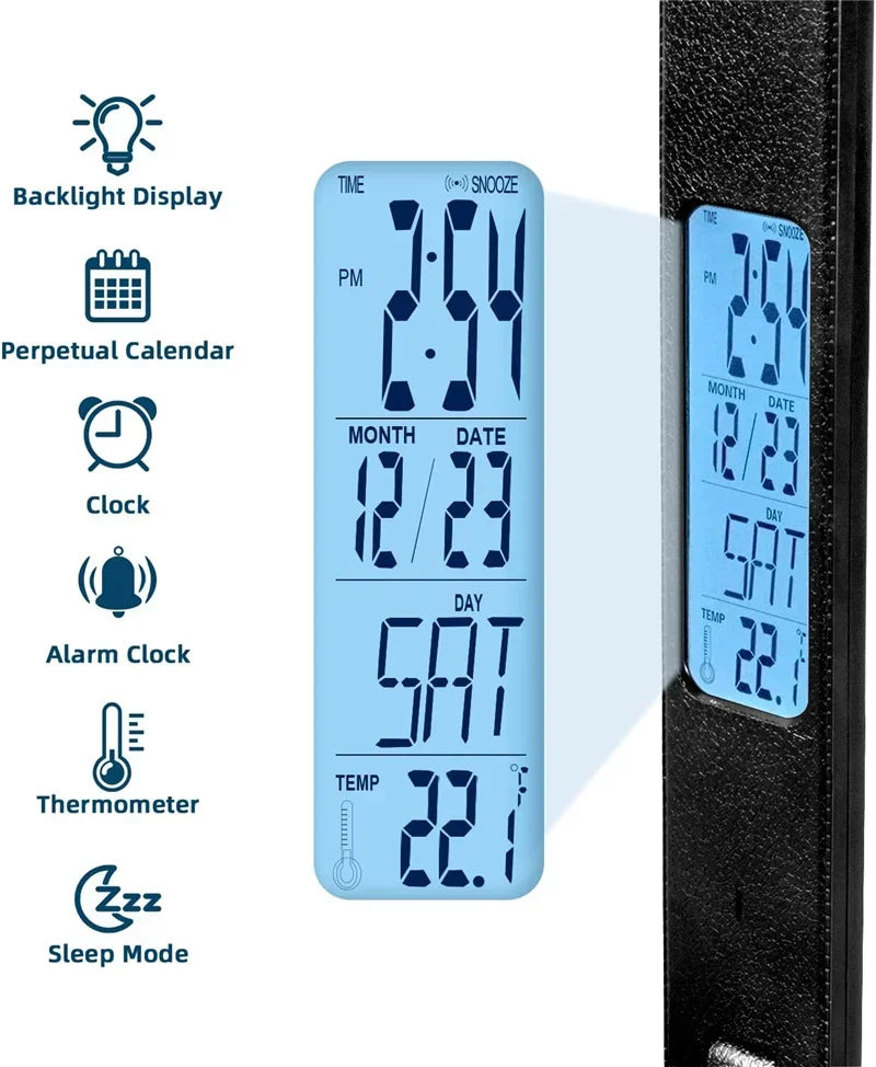 Wireless Charger Pad USB Fast Charging Station LED Desk Lamp Temperature Alarm Clock Eye Protect Study Business Light Table Lamp