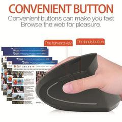 Ergonomic Vertical Wireless Mouse | Silent Bluetooth
