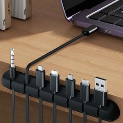 Cable Organizer Silicone USB Cable Winder Desktop Management Clips Cable Holder For Mouse Headphone Wire Organizer Protector