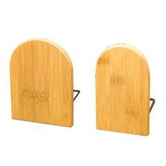 Nature Bamboo Desktop Organizer Bookends Book Ends Stand Holder Shelf Bookrack