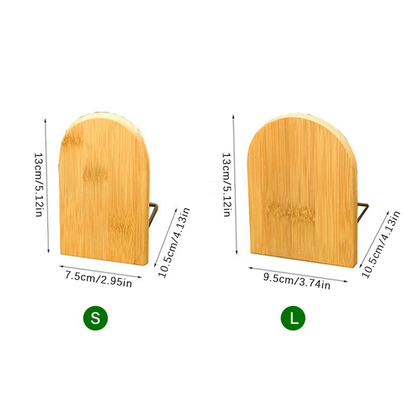 Nature Bamboo Desktop Organizer Bookends Book Ends Stand Holder Shelf Bookrack