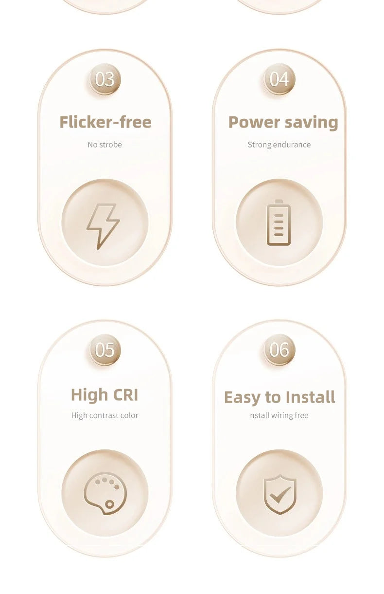 10-50cm LED Motion Sensor Light Night Wireless Lamp USB Battery Rechargeable Wall Under Cabinet For Bedroom Kitchen Lighting