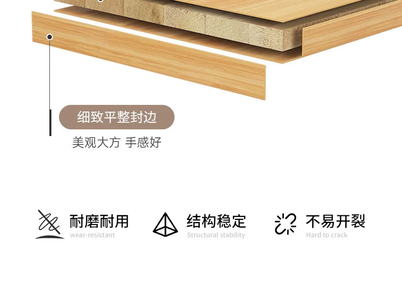 ‌Solid Wood Monitor Stand, Ergonomic Laptop Riser, Creative Desk Partition Shelf, Anti-Crack Minimalist Organizer