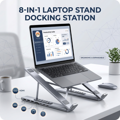 8-in-1 USB-C Aluminium Docking Stand